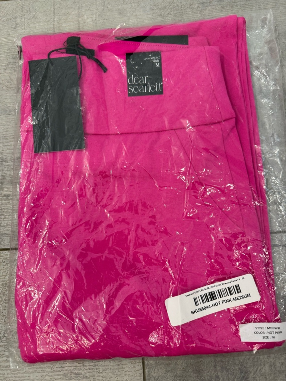 NWT Dear Scarlett High Waist Wide Leg Pink Dress Pants Size Medium - Picture 5 of 7